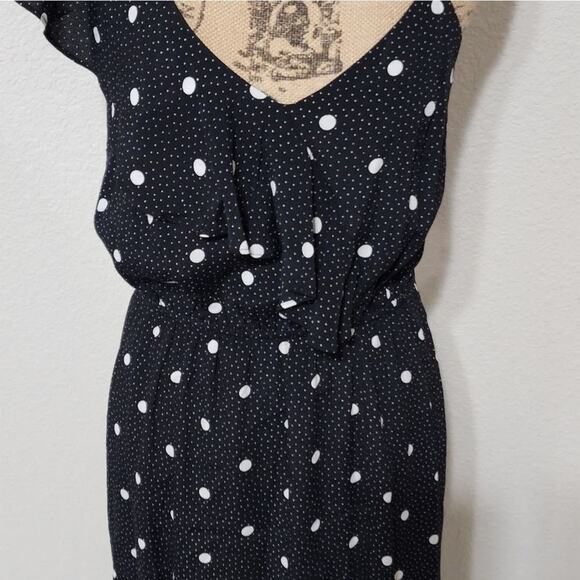 1. State Ruffled Polka Dot High Low Dress One Shoulder Midi Party Cocktail Small - Picture 9 of 16